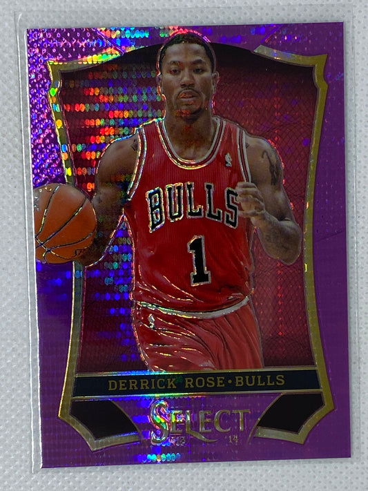 2013-14 Panini Select Purple Pulsar Base #132 Derrick Rose /99 Chicago Bulls