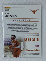 2021 Panini Chronicles Draft Picks Base Rookie Card #12 Kai Jones RC Texas