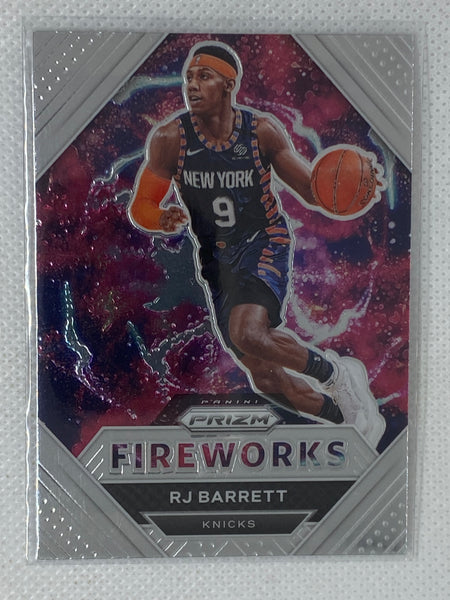 2020-21 Panini Prizm Basketball Fireworks #25 RJ Barrett
