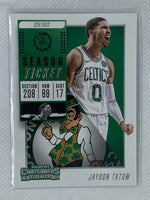 2018-19 Panini Contenders Jayson Tatum #52 Season Ticket Boston Celtics Base