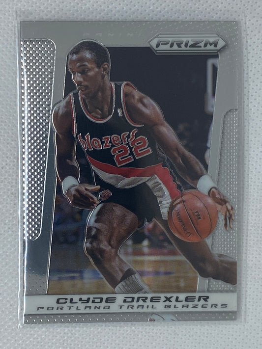 2013-14 Panini Prizm Portland Trail Blazers Basketball Card #233 Clyde Drexler