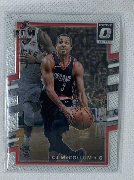 2017-18 Panini Optic CJ McCollum NBA Base Card Blazers #123