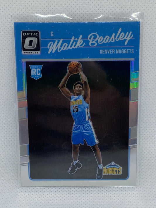 2016-17 Panini Donruss Optic Malik Beasley Rookie Prizm Silver Holo RC #166