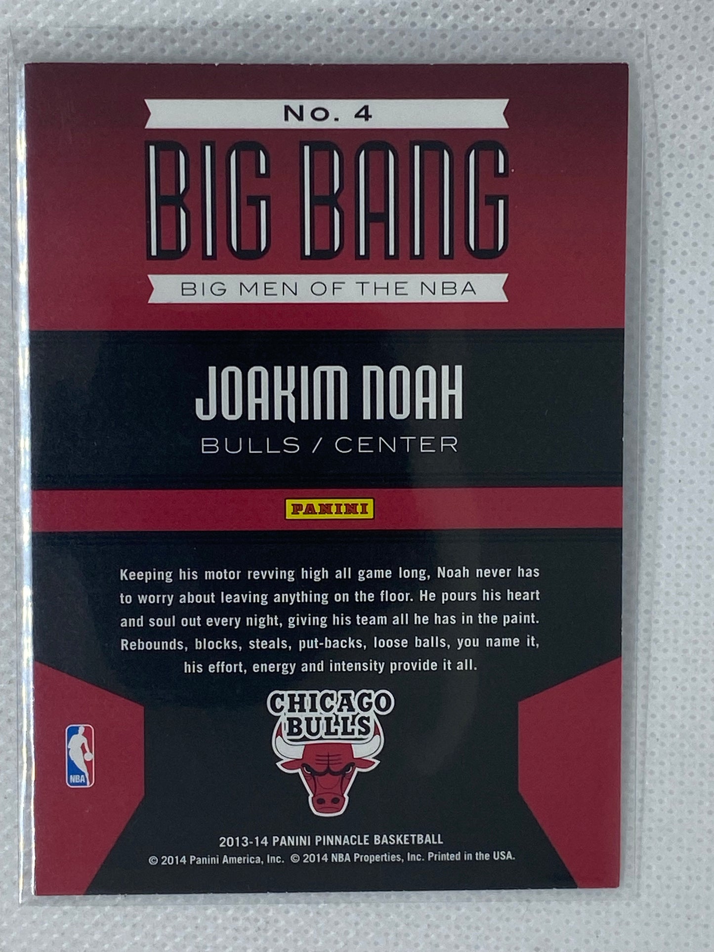 2013-14 Pinnacle Big Bang #4 Joakim Noah