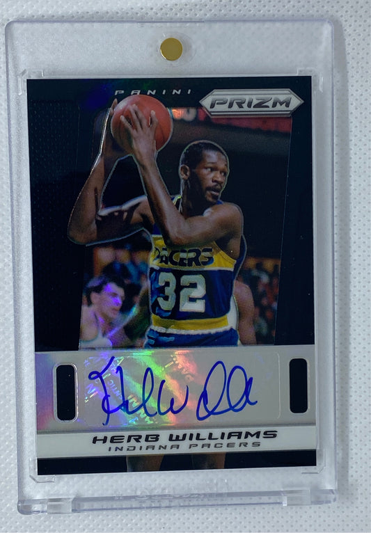 2013-14 Prizm Herb Williams #110 Autograph Black 1/1 Indiana Pacers