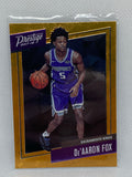 2017-18 Prestige Micro Etch Rookies Orange #5 De'Aaron Fox