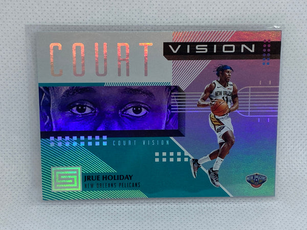 2018-19 Panini Status Court Vision Aqua Jrue Holiday #3