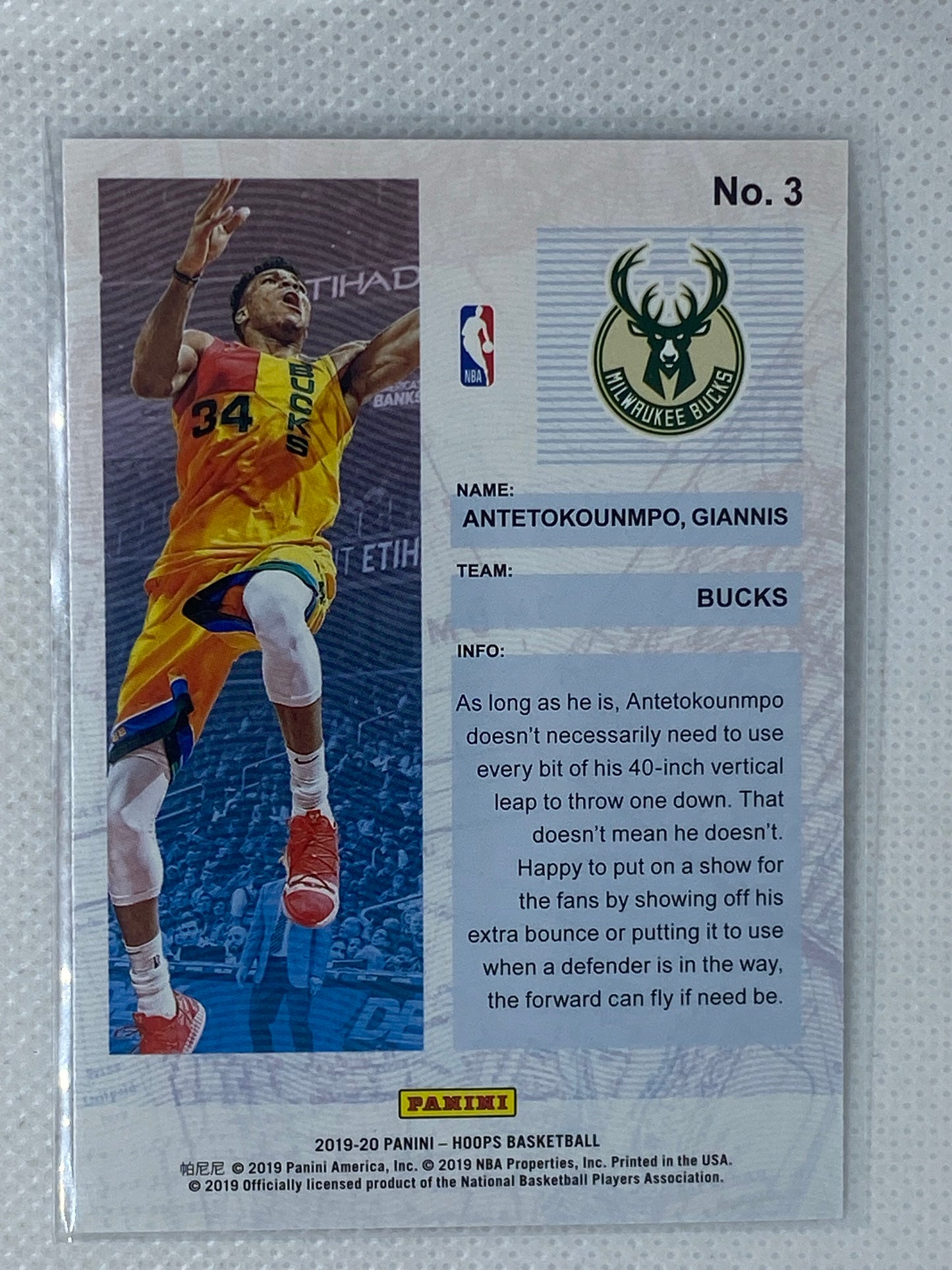 2019-20 Nba Hoops Frequent Flyers Winter #3 Giannis Antetokounmpo