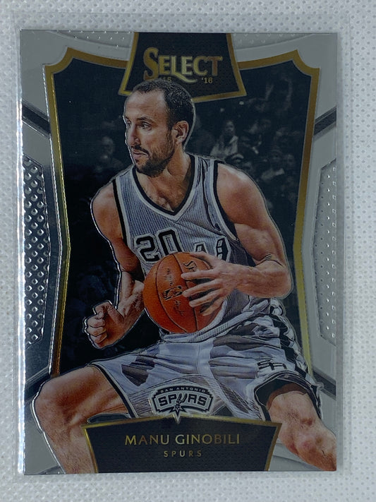 2015-16 Select San Antonio Spurs Basketball Card #57 Manu Ginobili HOF