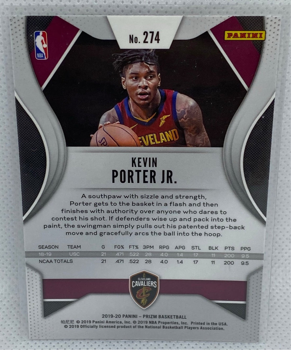 2019-20 Panini Prizm Kevin Porter Jr. Rookie #274