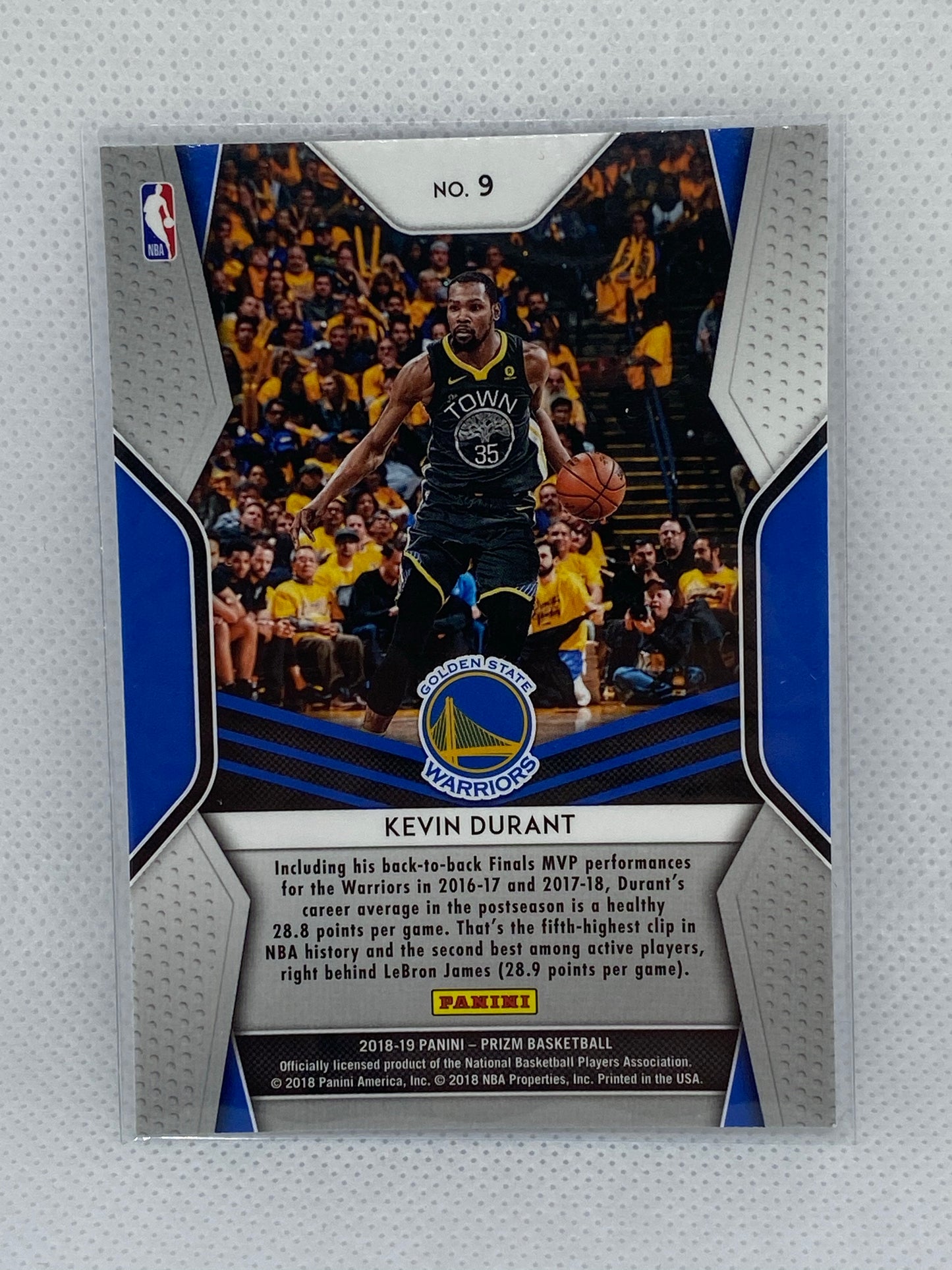 2018-19 Panini Prizm Dominance #9 Kevin Durant