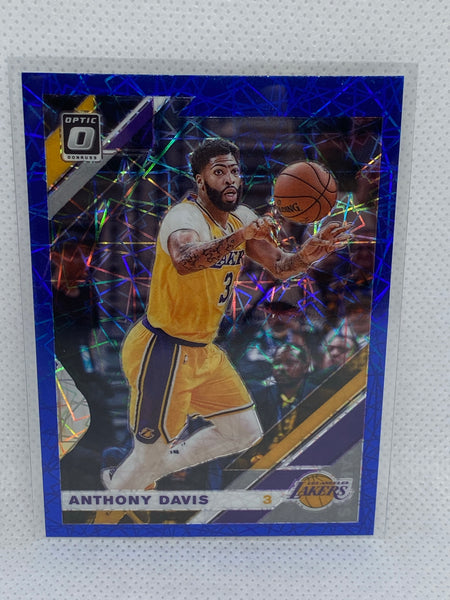 2019-20 Optic Anthony Davis Blue Velocity Prizm #90