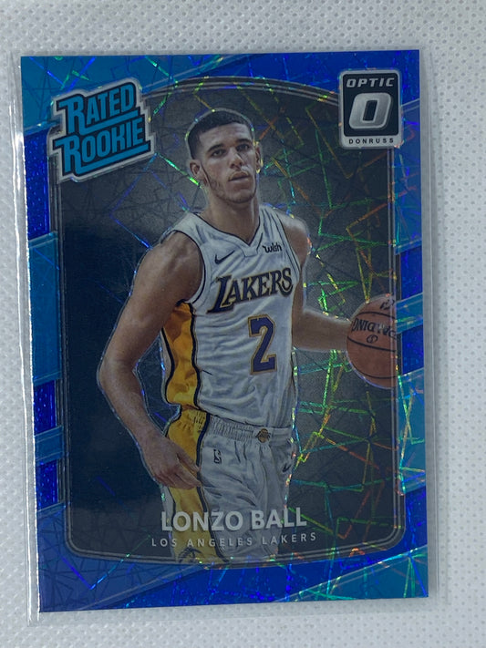 2017-18 Donruss Optic Rated Rookie Velocity Blue Prizm SP #199 Lonzo Ball RC