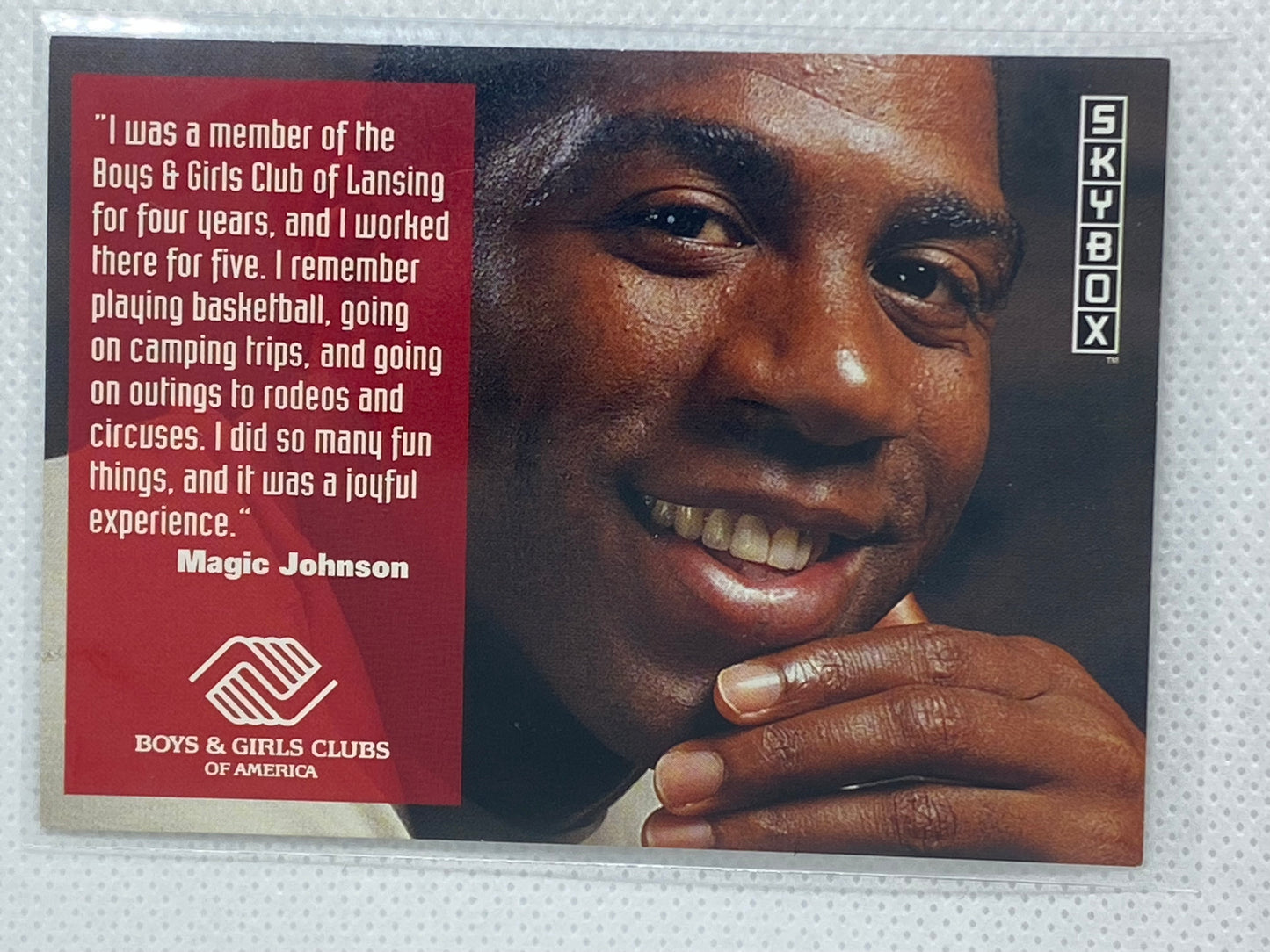 1992-93 SkyBox #321 Magic Johnson Los Angeles Lakers HOF - Boys and Girls Clubs