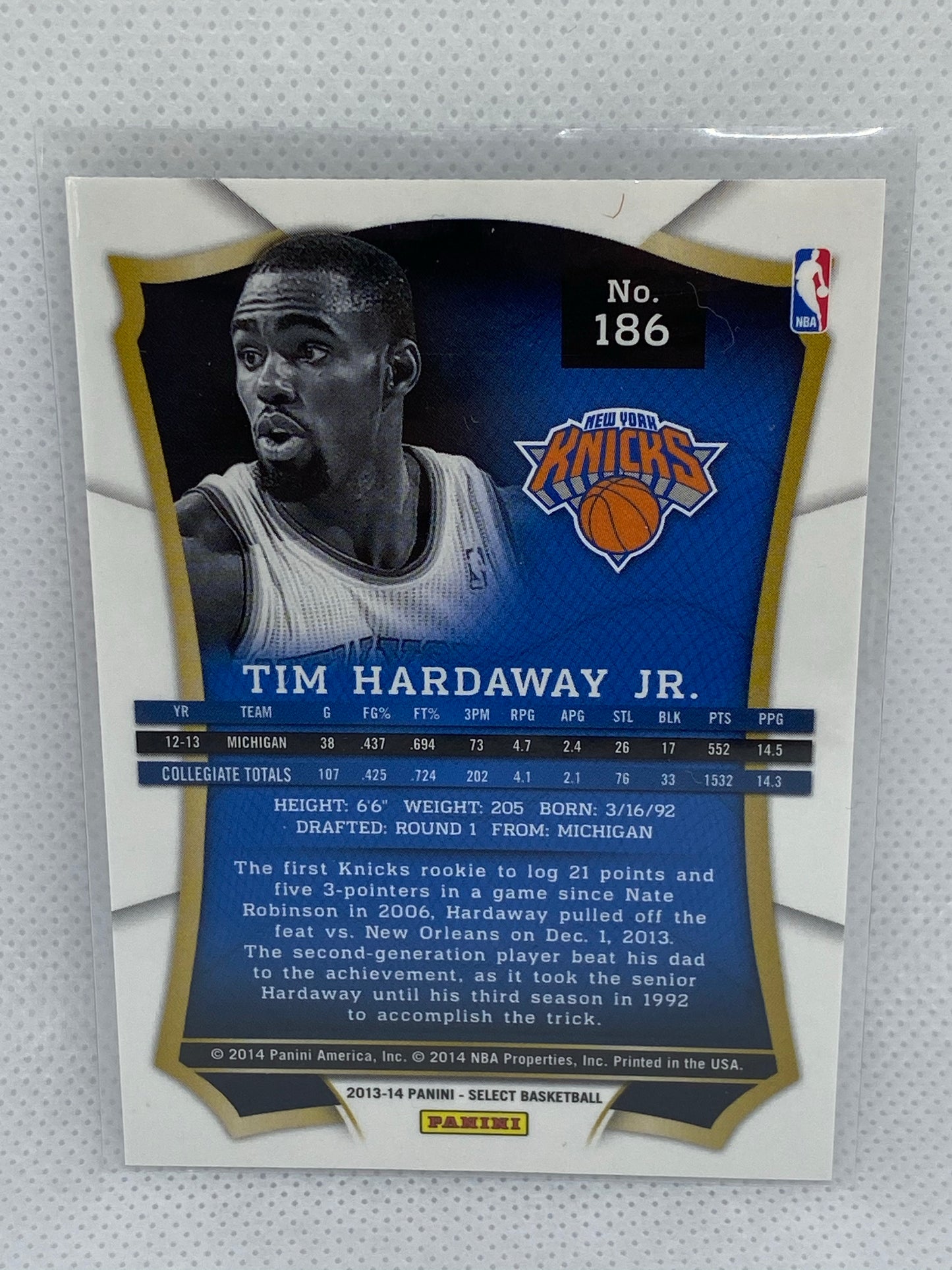 2013-14 Panini Select Tim Hardaway Jr. #186 RC