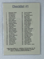 1992 Classic Draft Picks Checklist #1 Super Rare Insert Shaquille O'neal