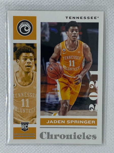 2021 Panini Chronicles Draft Picks Base Rookie Card #20 Jaden Springer RC