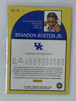 2021 Chronicles Draft Picks Brandon Boston Jr. RC Rookie #75 Hoops Tribute