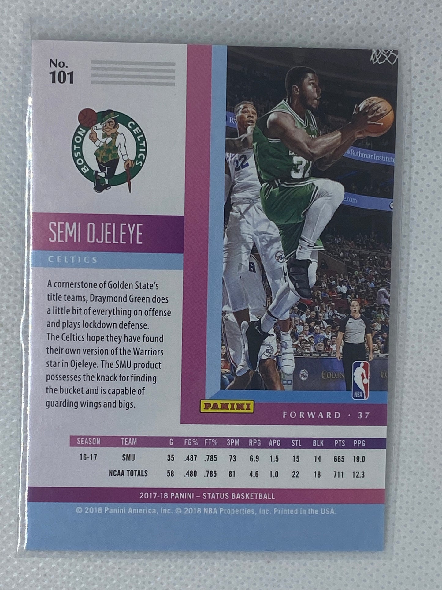 2017-18 Panini Status Rookies Foundations Semi Ojeleye #101 Rookie RC