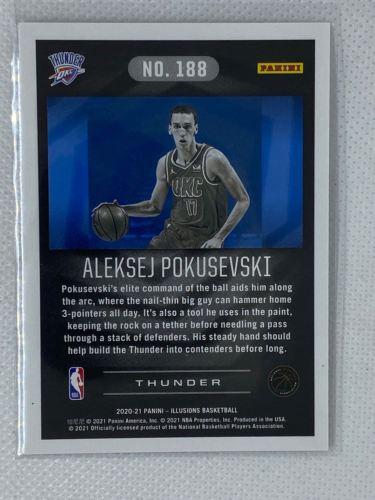 2020-21 Panini Illusions Basketball #188 Aleksej Pokusevski RC Rookie Thunder