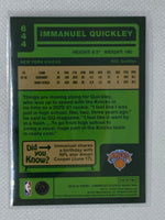 2020-21 Chronicles Classics Immanuel Quickley Rookie Card RC #644 NY Knicks