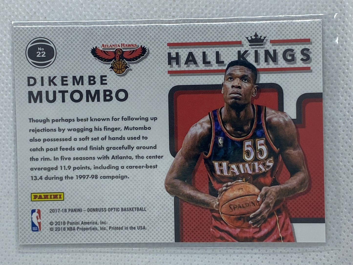 2017-18 Donruss Optic #22 Hall Kings Dikembe Mutombo Hawks