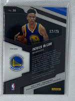 2016-17 Panini Prizm Jerseys Orange Wave /25 Patrick McCaw #30 Rookie RC