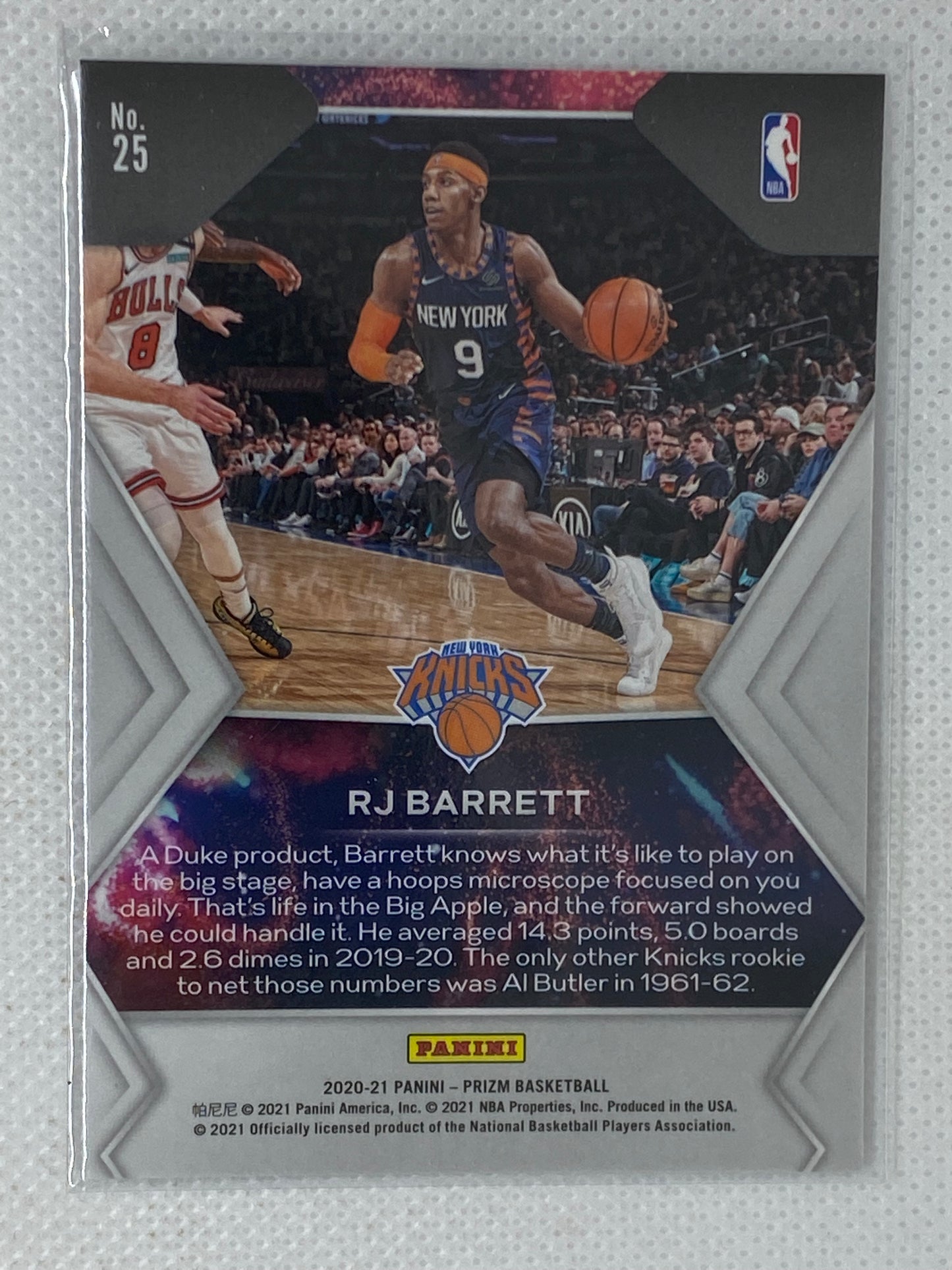 2020-21 Panini Prizm Basketball Fireworks #25 RJ Barrett