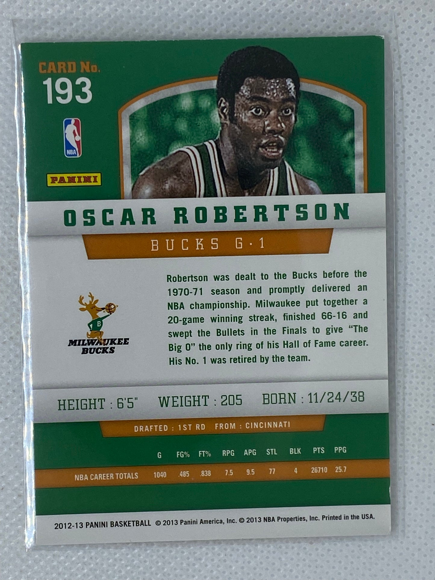 2012-13 Panini #193 Oscar Robertson